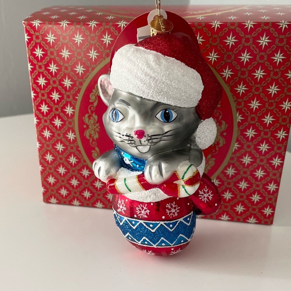 Smitten in a Mitten Kitten Ornament by Christopher Radko